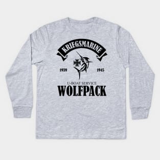 Kriegsmarine U-boat Service Wolfpack Kids Long Sleeve T-Shirt